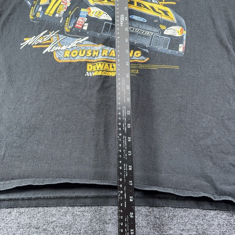 Vintage NASCAR Shirt Mens 2XL Black Y2K Matt Kenseth DEWALT Racing Tee - Picture 6 of 8